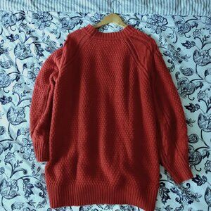 Long Knit Sweater, Thick Material, Oversized, Size L